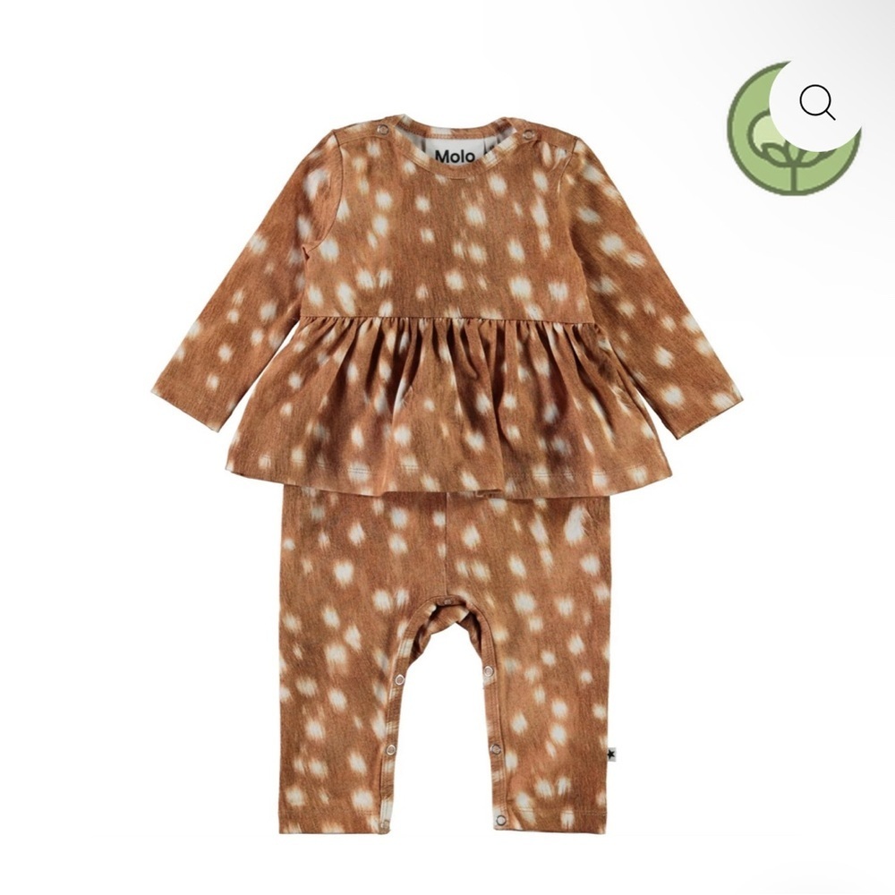 Molo Brown and White Kids One Piece